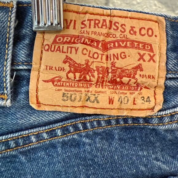 Levi's 501XX Denim Jean Cut Off Shorts Women's Size 30 Summer - Picture 7 of 7